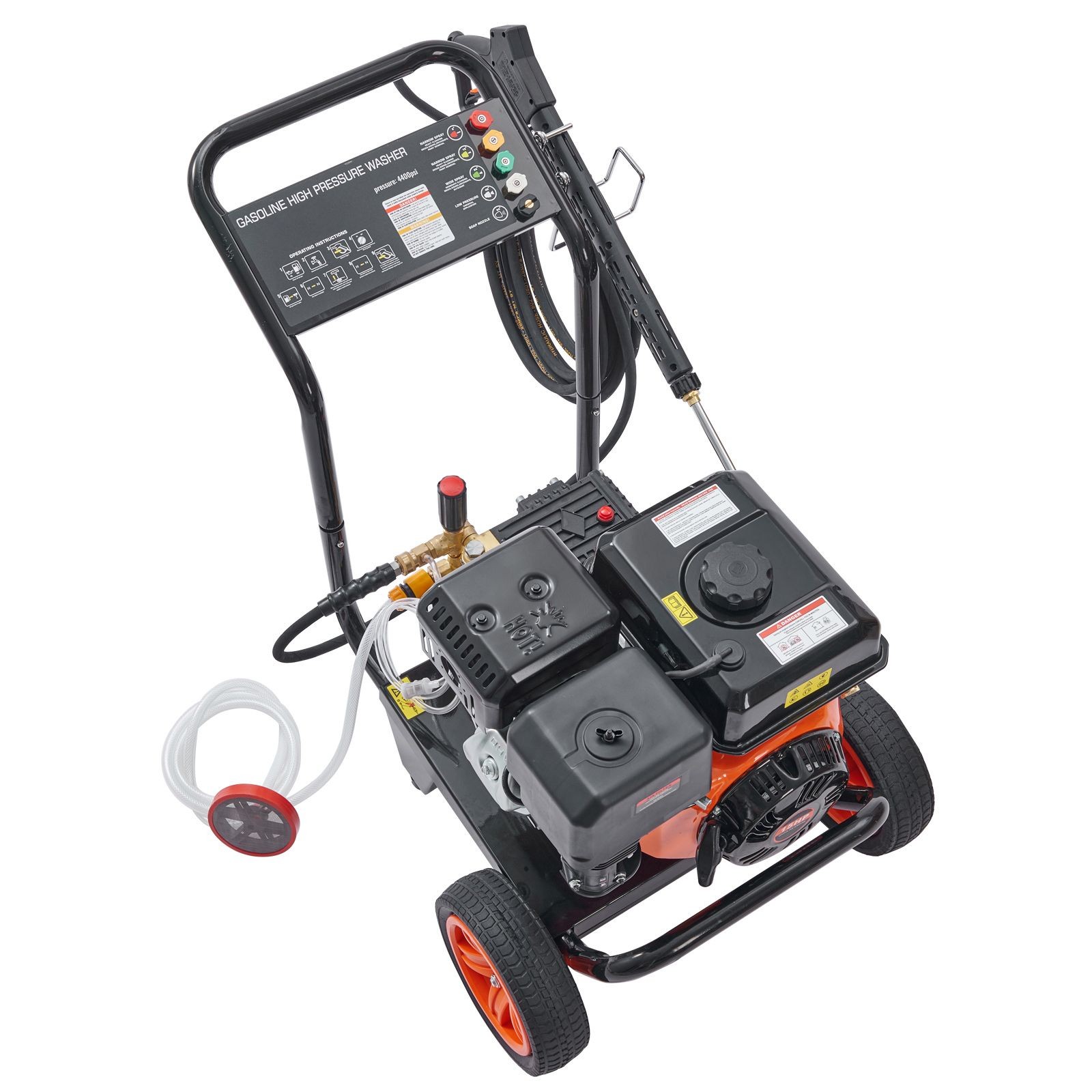 Gas Pressure Washer 4400 PSI 4.0 GPM, Steel Cart, 5 Quick-Connect Nozzles