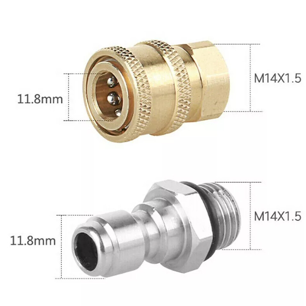 Pressure Washer Quick Release Connector Brass Tube Fitting 1/4 Male M22/14 US