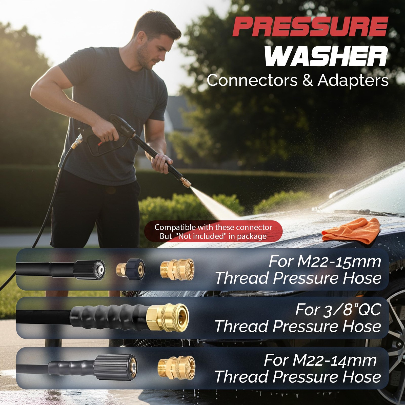 Pressure Washer Gun 4000 PSI Short Power Washer Gun