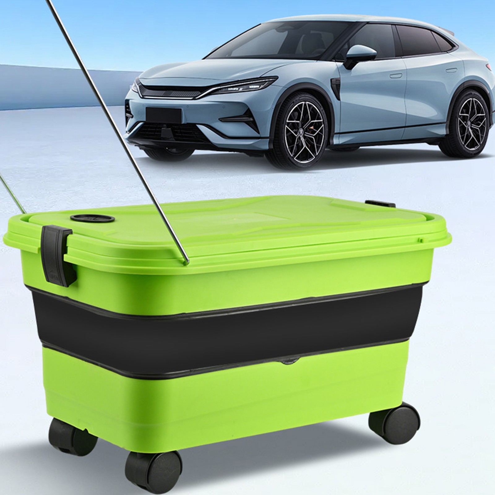 Window Car Cleaning Bucket Large with Handle Professional Cleaner Wash 22L Green