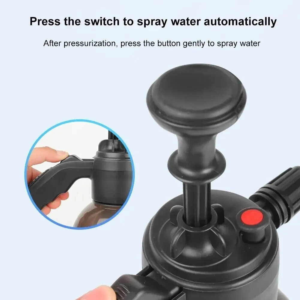 2L Hand Pump Foam Sprayer Car Wash Pressure Water Spray Bottle Cleaning Tool