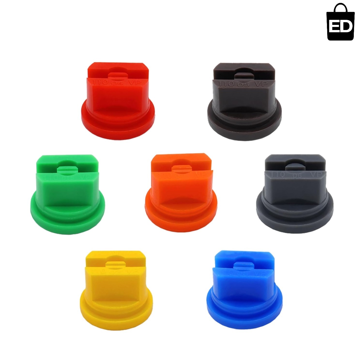 Universal 7Pcs Spray Nozzle Tips – 110° Flow for Garden & Agricultural Use