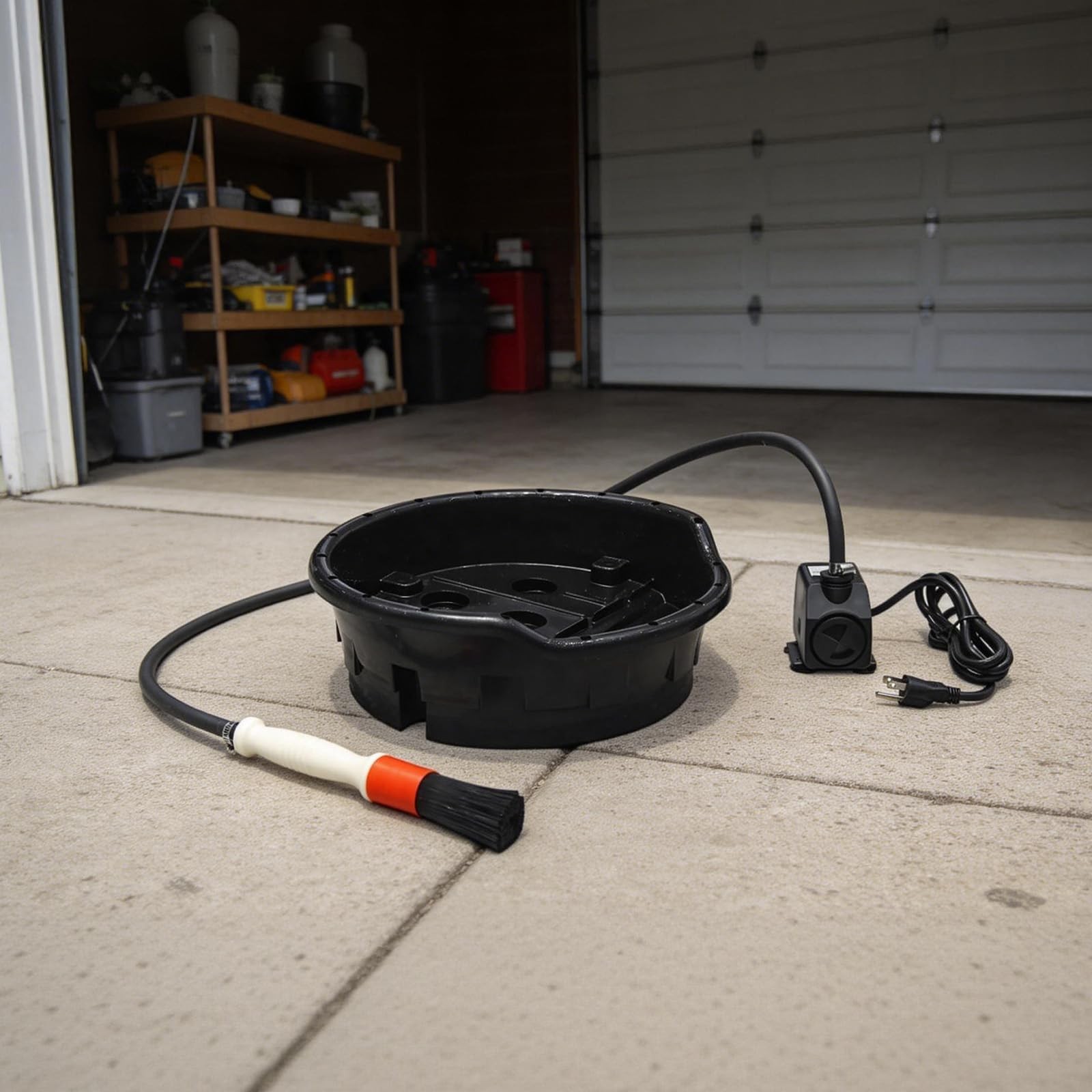 5 Gallon Portable Plastic Parts Washer Cleaner for Automotive Degreasing
