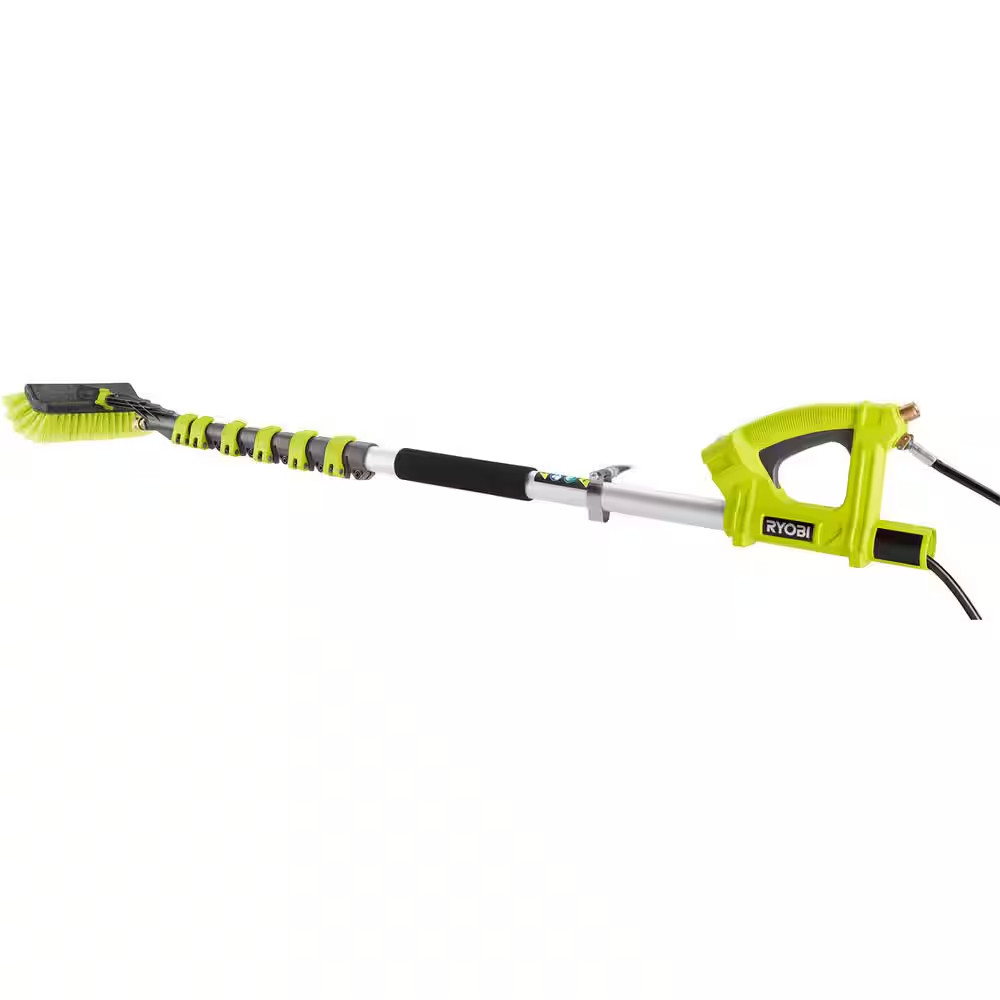 18 Ft. Telescoping Extension Pole with Brush for Most Gas Electric and Cordless