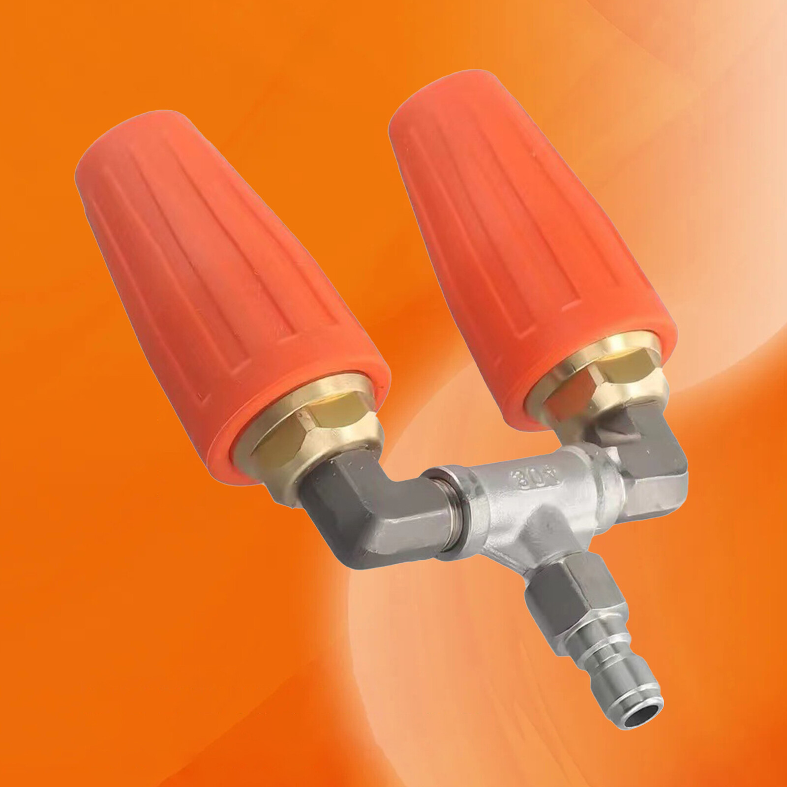 High-Pressure Washer Rotating Dual Turbo Nozzle Spray Tip1/4″ 4000PSI 4-6GPM
