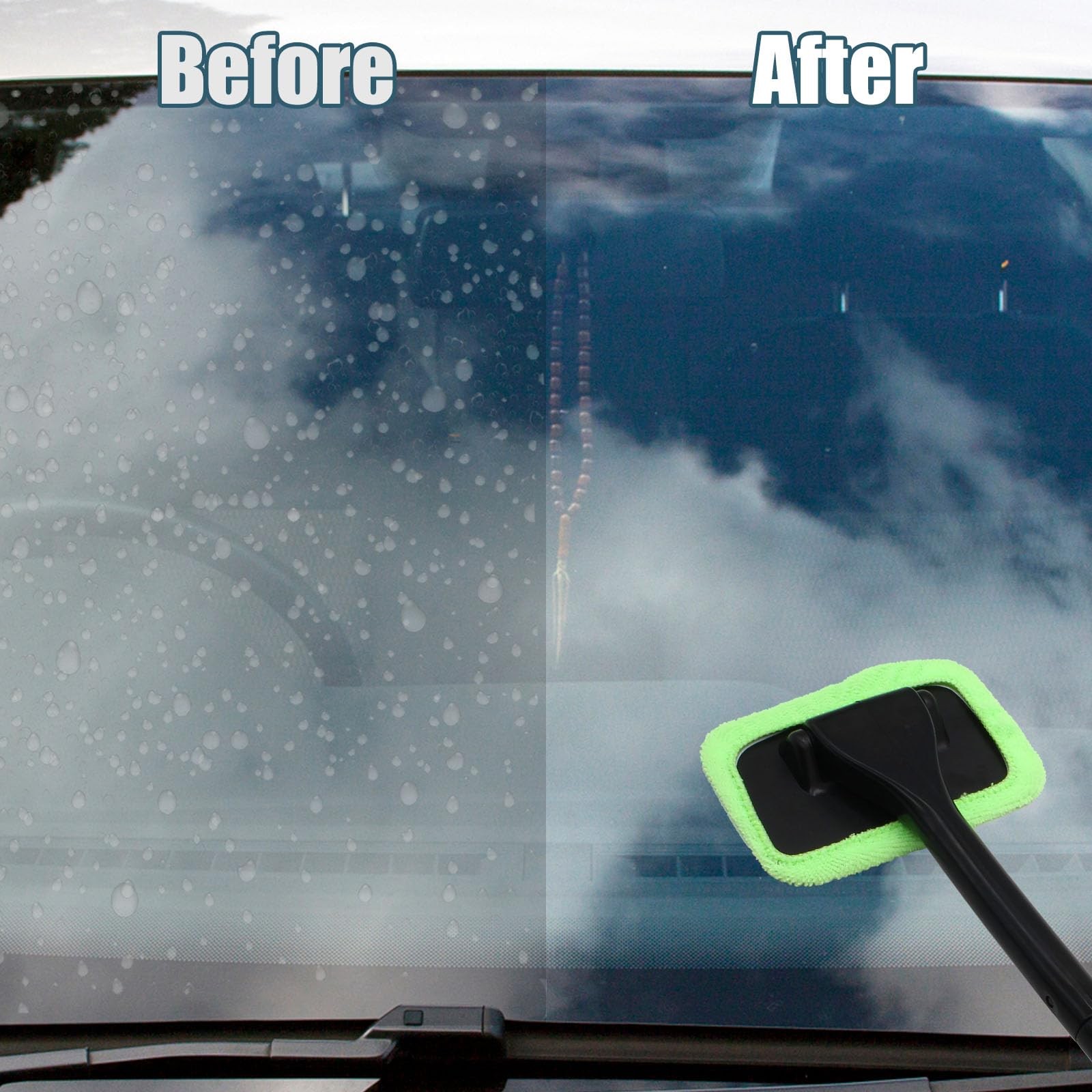 Rierdge Car Window Cleaner Kit Windshield Cleaning Tool with Extendable Long…
