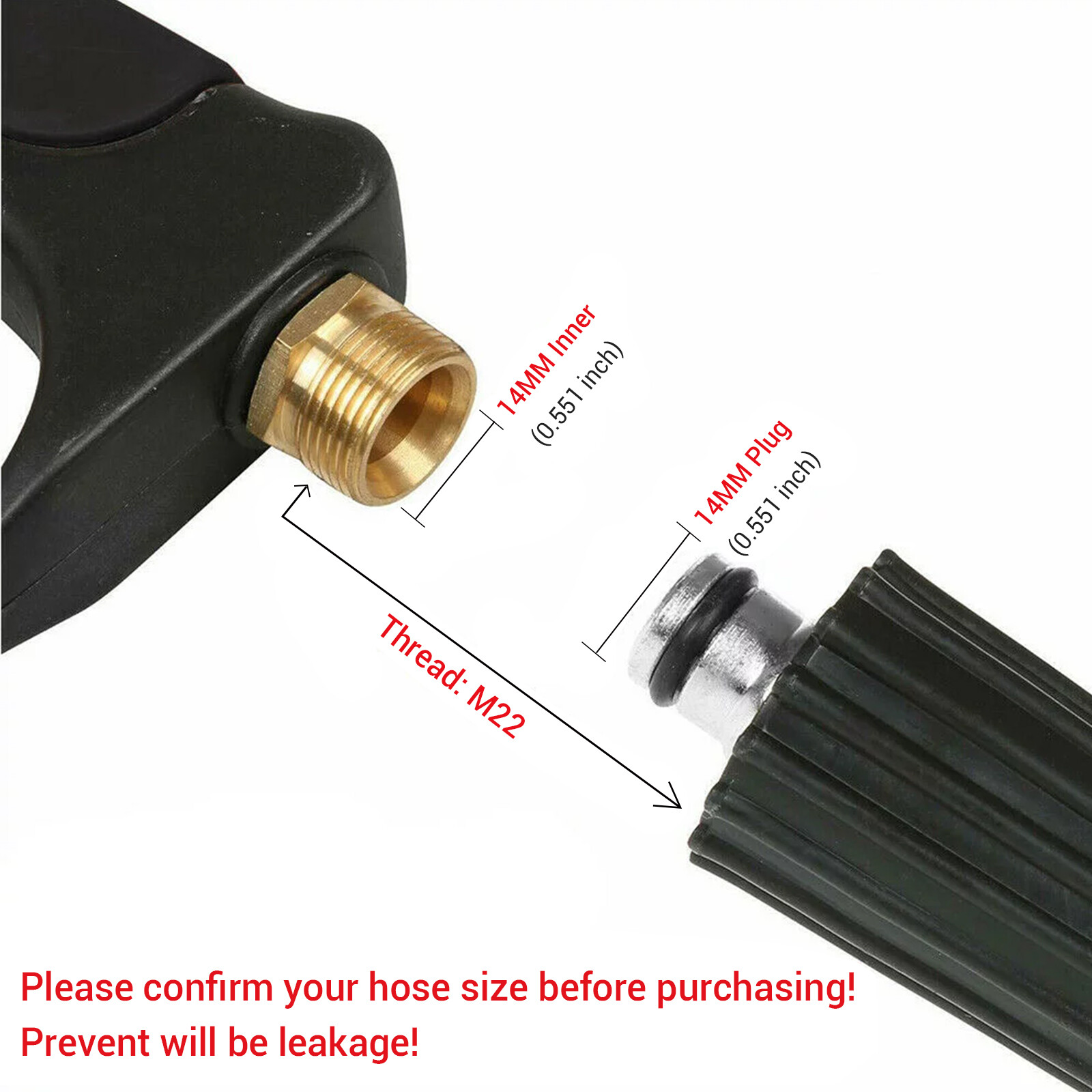 4000PSI High Pressure Car Power Washer Gun Spray Wand Lance Nozzle and Hose Kit