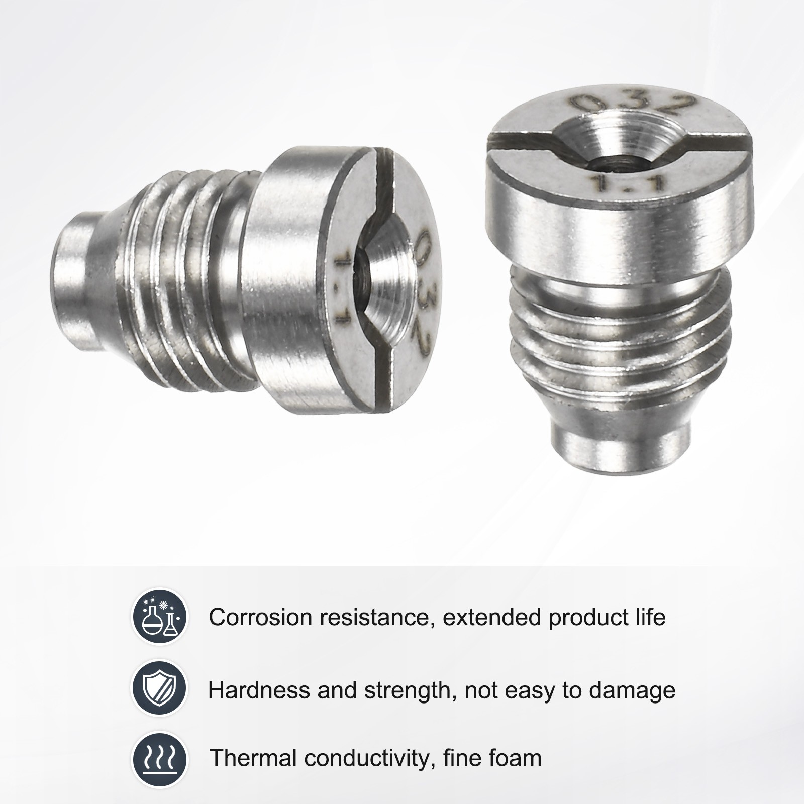 4-Set Foam Hole, Steel Tip 1.1mm to Create Foam