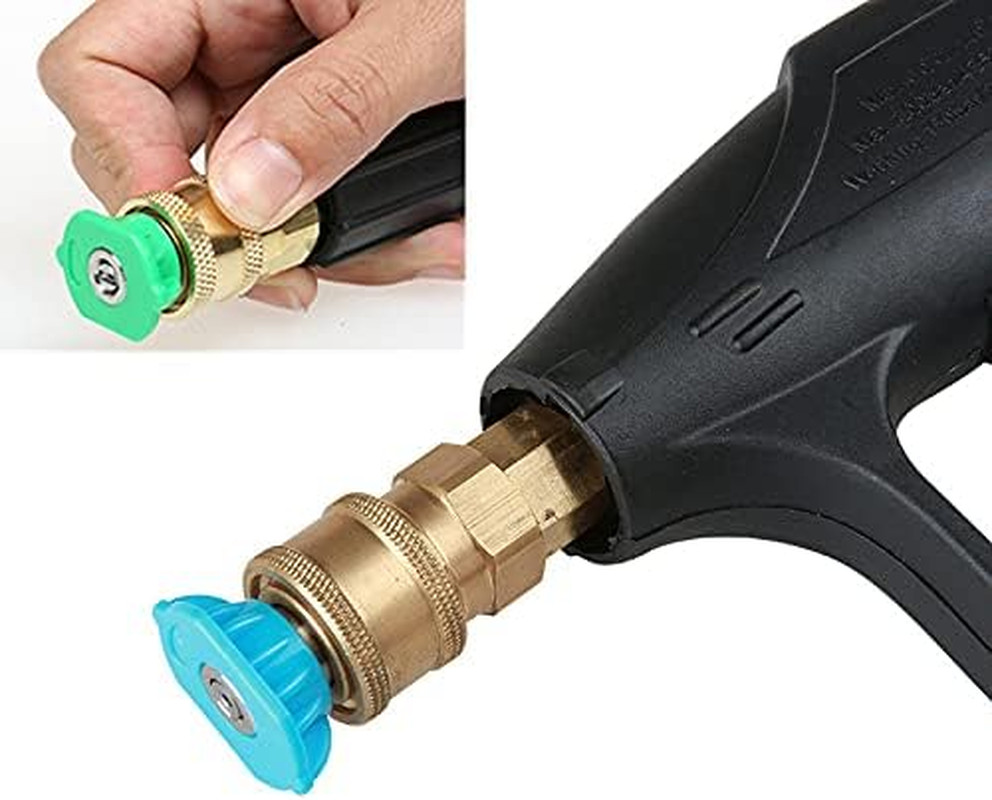 7 Pieces Pressure Washer Spray Nozzles Tips Set 1/4Inch Quick Connect, 2.5 GPM,