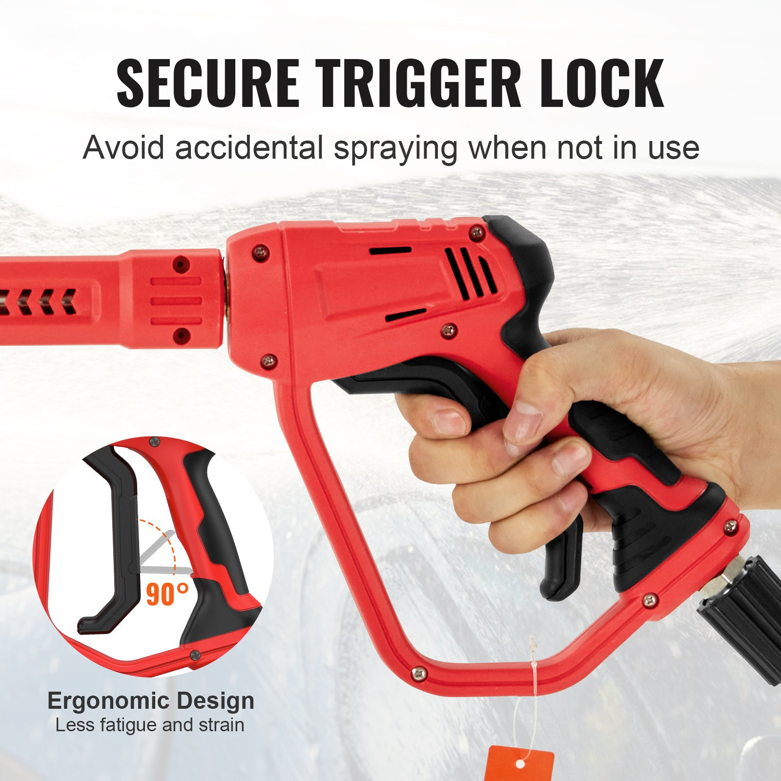 High Pressure Washer Gun, 4000 PSI, Pressure Washer Handle with 5 Nozzle Tips US