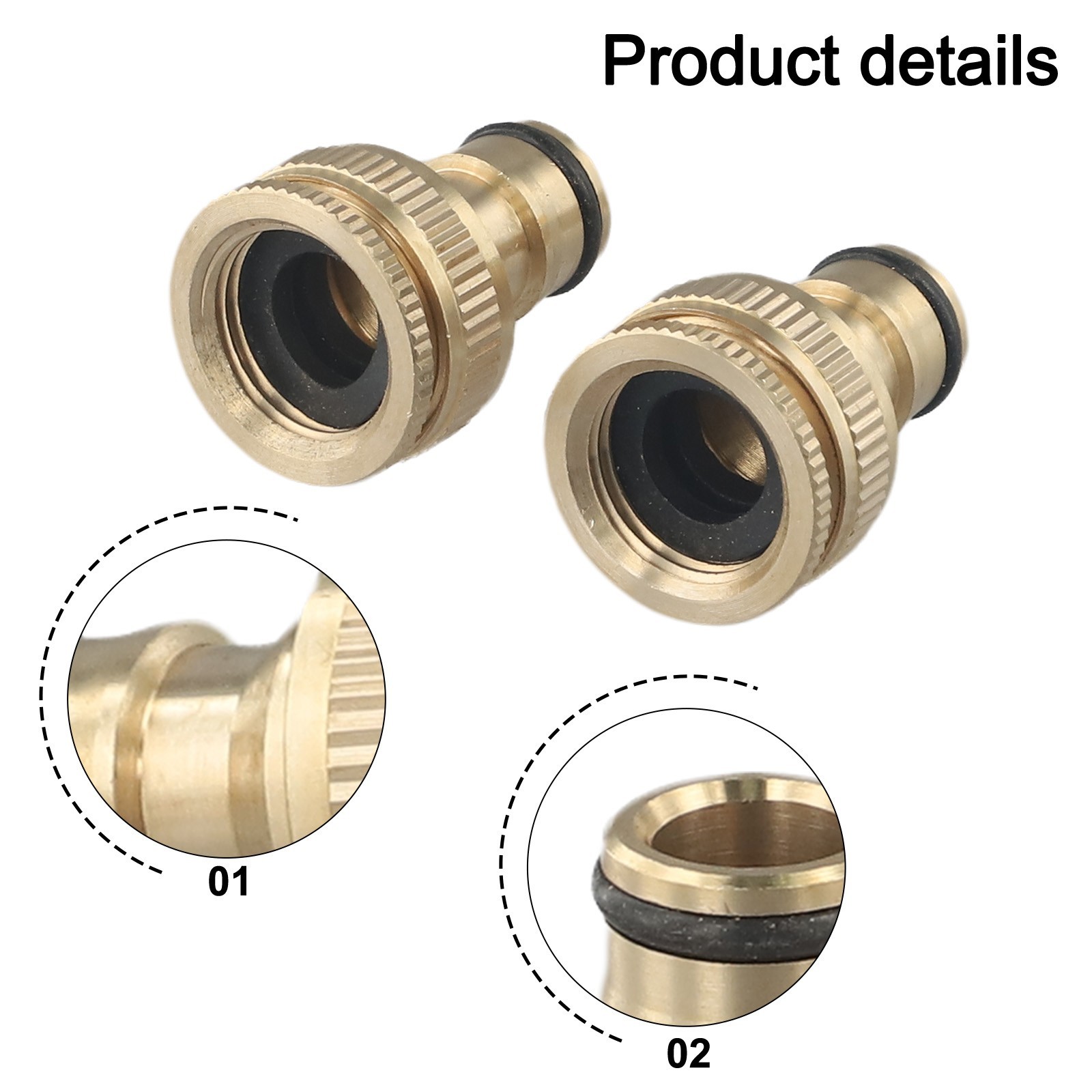 G3/4 to G1/2 Brass Fitting Adaptor HOSE Tap Faucet Water Pipe Connector Garden