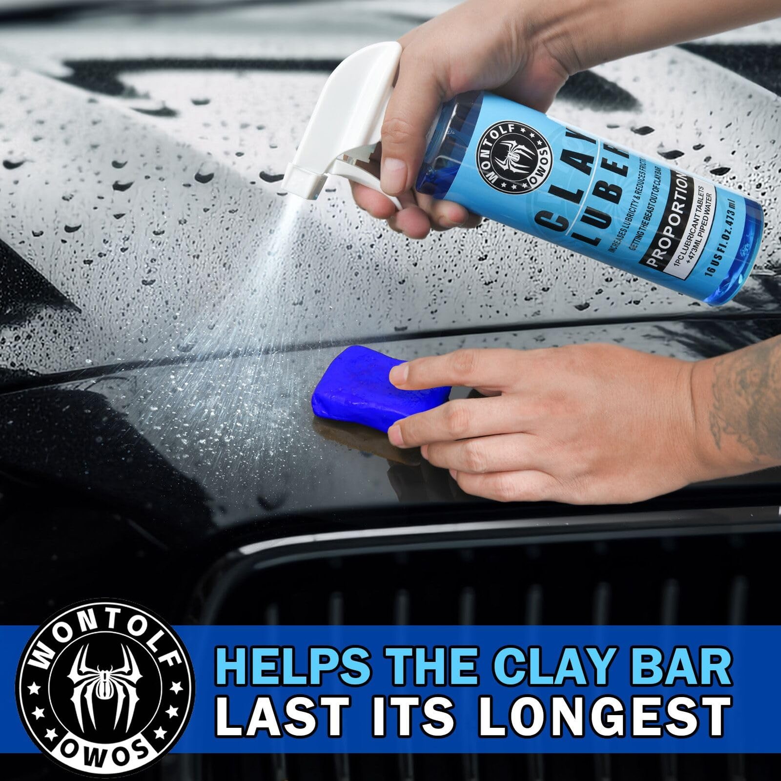 Wontolf 10 Pack Clay Bars Auto Detailing Premium Grade Magic Bar Blue