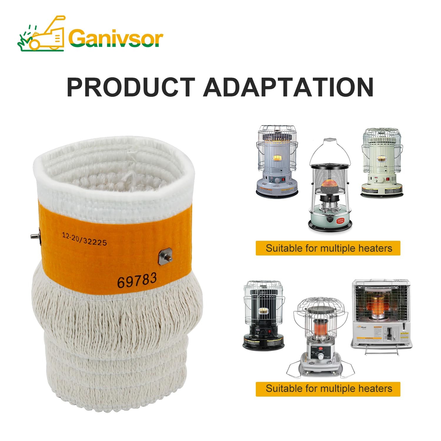 Ganivsor 32225 Kerosene Heater Wick for Kero World KW-24C DuraHeat White