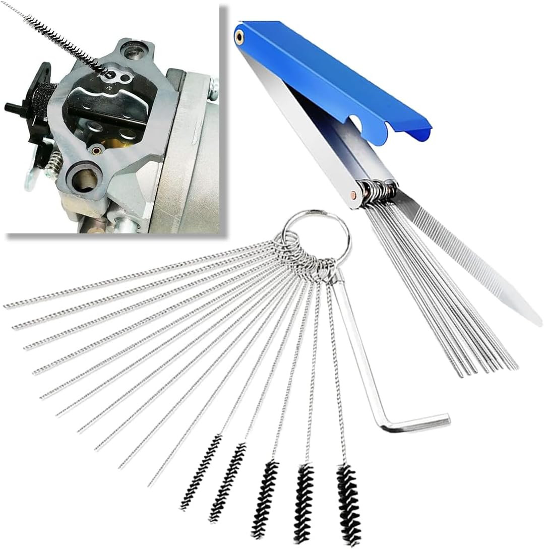 Carburetor Jet Cleaning Kit 29pc Stainless Needles Brushes Torch Tip Tool Set