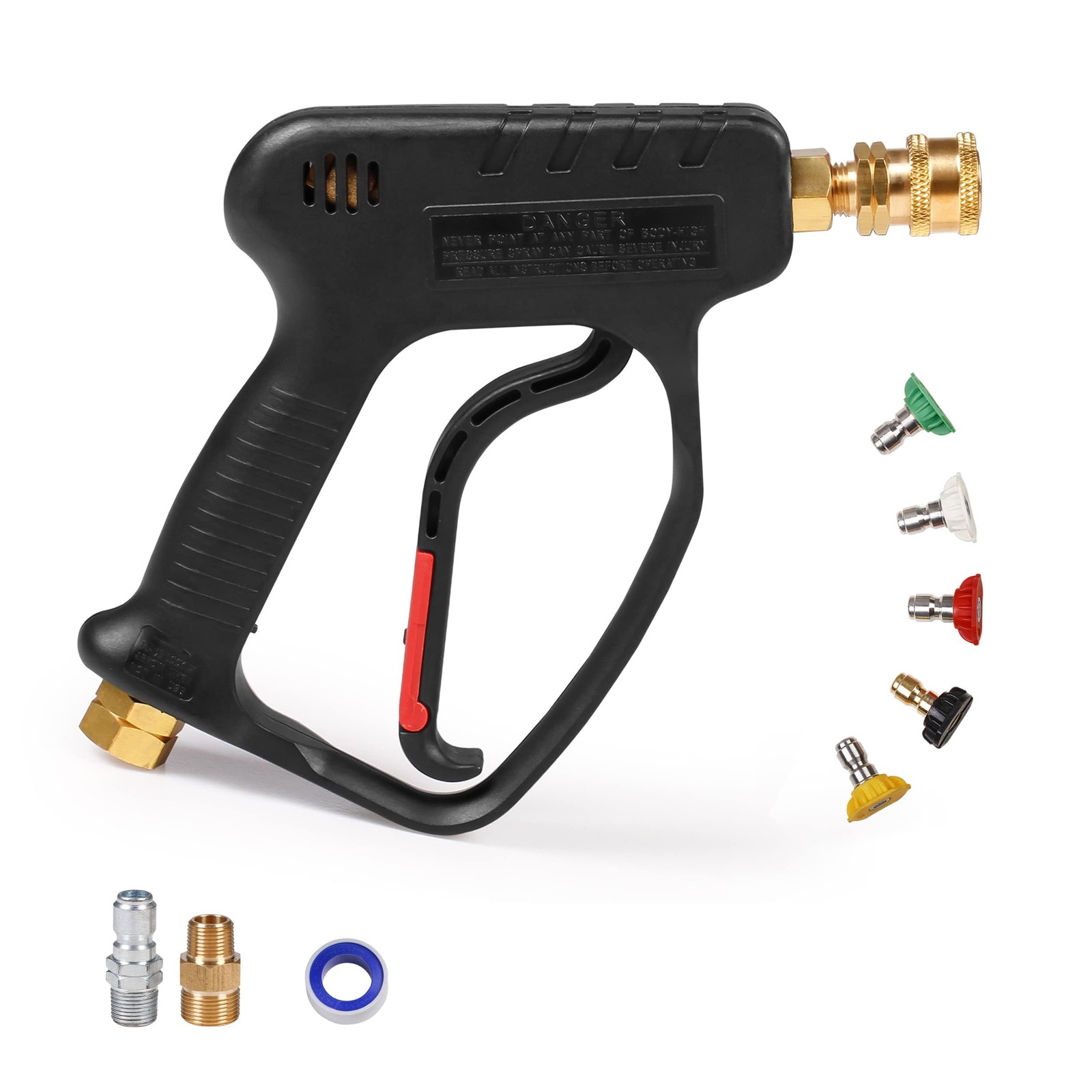 High Pressure Washer Short Gun, 5000 PSI 10.5 GPM Industrial Pressure Power W…