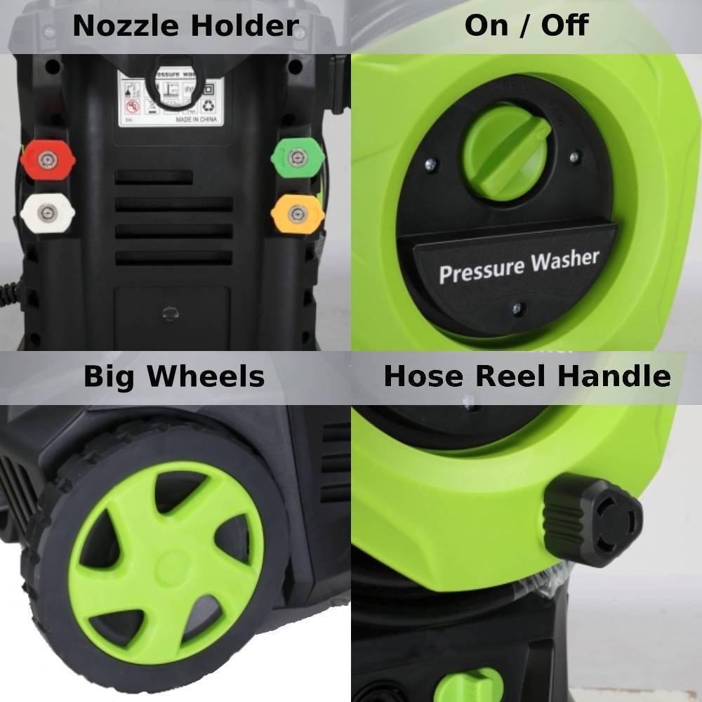 Electric High Pressure Washer 4500PSI 2GPM with Telescopic Handle and Wheels NEW