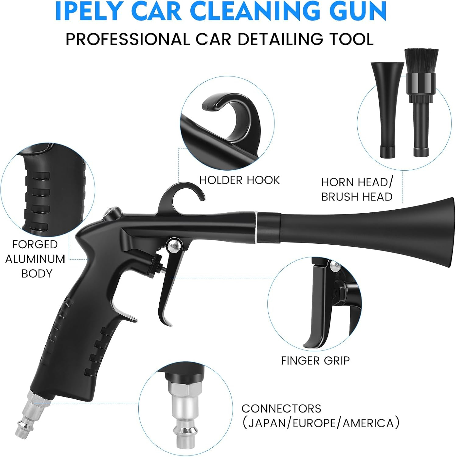 Tornador Air Cleaning Gun High Pressure Blow Dust Car Interior Detailing Tool US