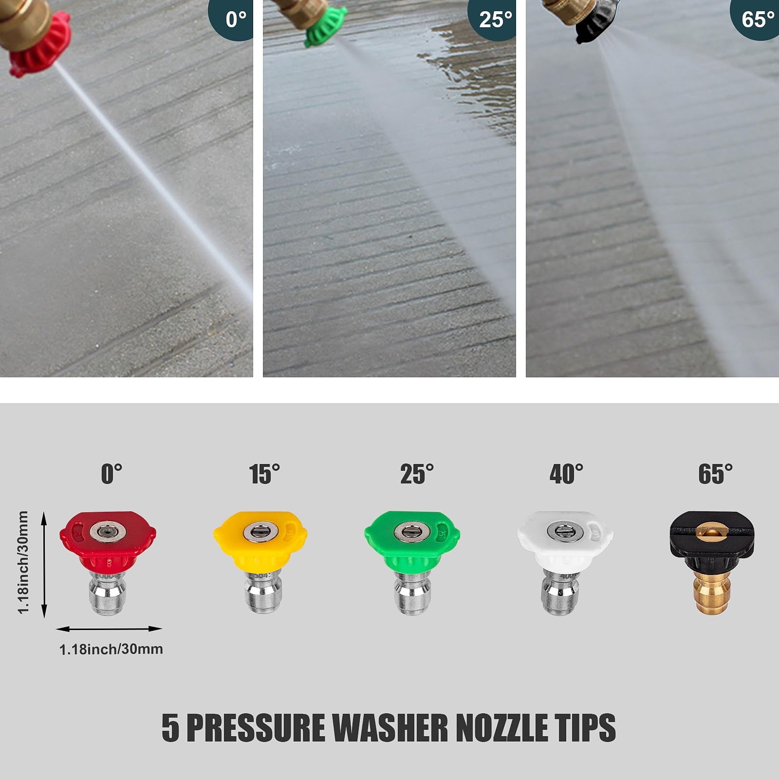 Pressure Washer Short Gun, Foam Cannon with 1/4 Inch Quick Connector, Power W…