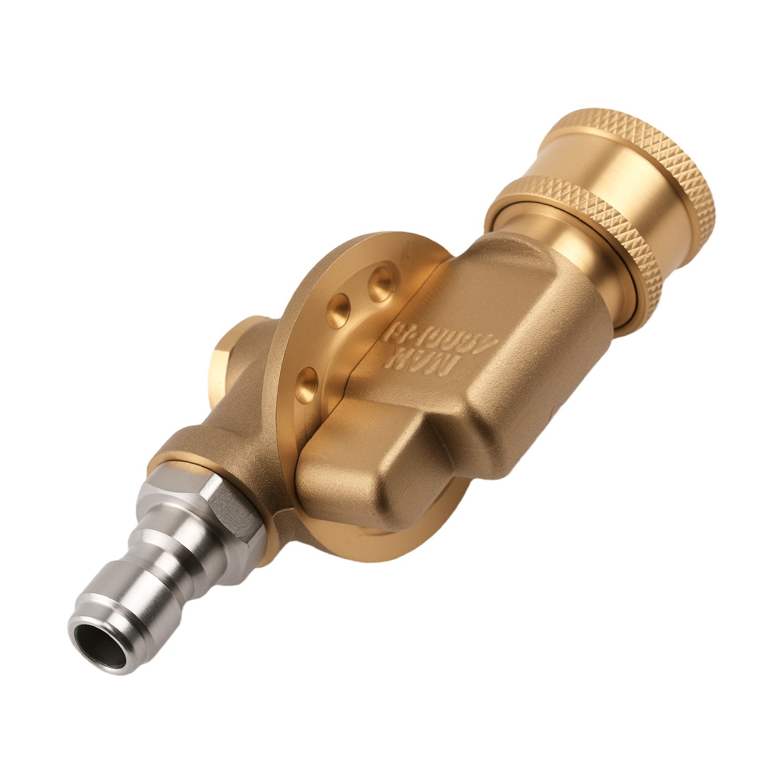 1/4″ Pressure Washer Adapter Pivoting Coupler 240° Rotation Brass Stainless