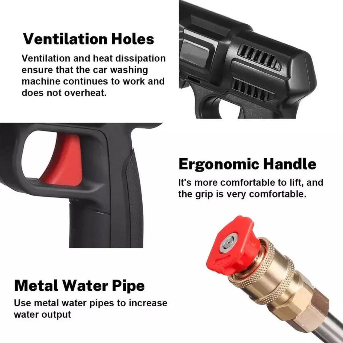 Portable Cordless Electric High Pressure Car Washer Water Spray Gun Cleaner Tool