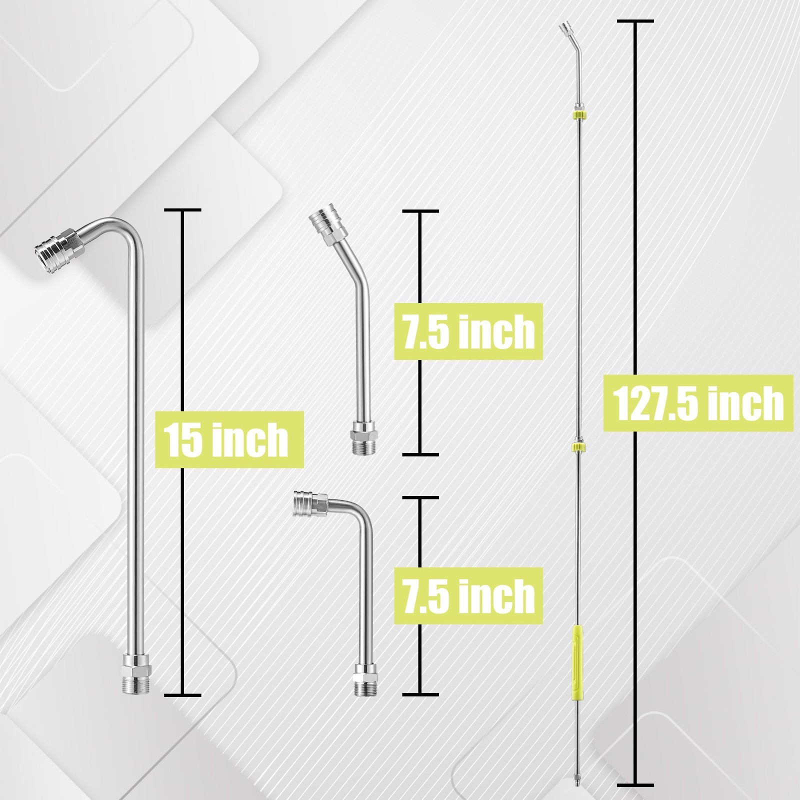 120″ Pressure Washer Extension Wand – Stainless Steel Lance, Gutter Cleaner, 5 N