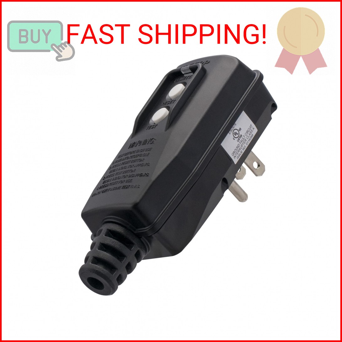 ELEGRP G1215PA G20PASR Patented Auto-Monitoring GFCI Replacement Plug Assembly,