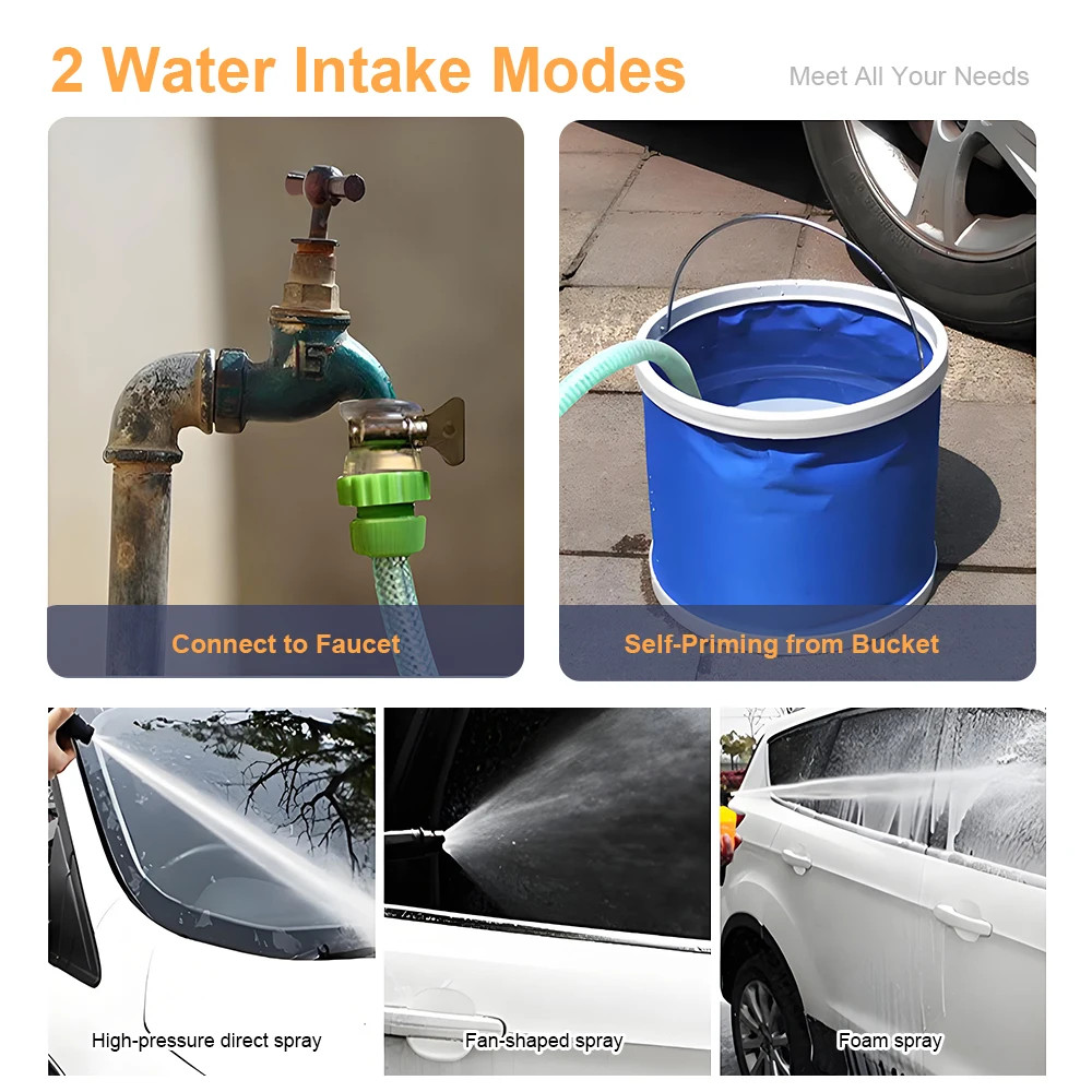 Electric Car Washer High Pressure Washer Handheld Multi-function 3000W High Powe