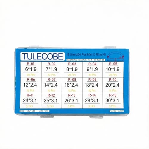 Mini Universal Metric Nitrile Rubber(NBR) O Ring Assortment Kit 15 Size 200 Pcs