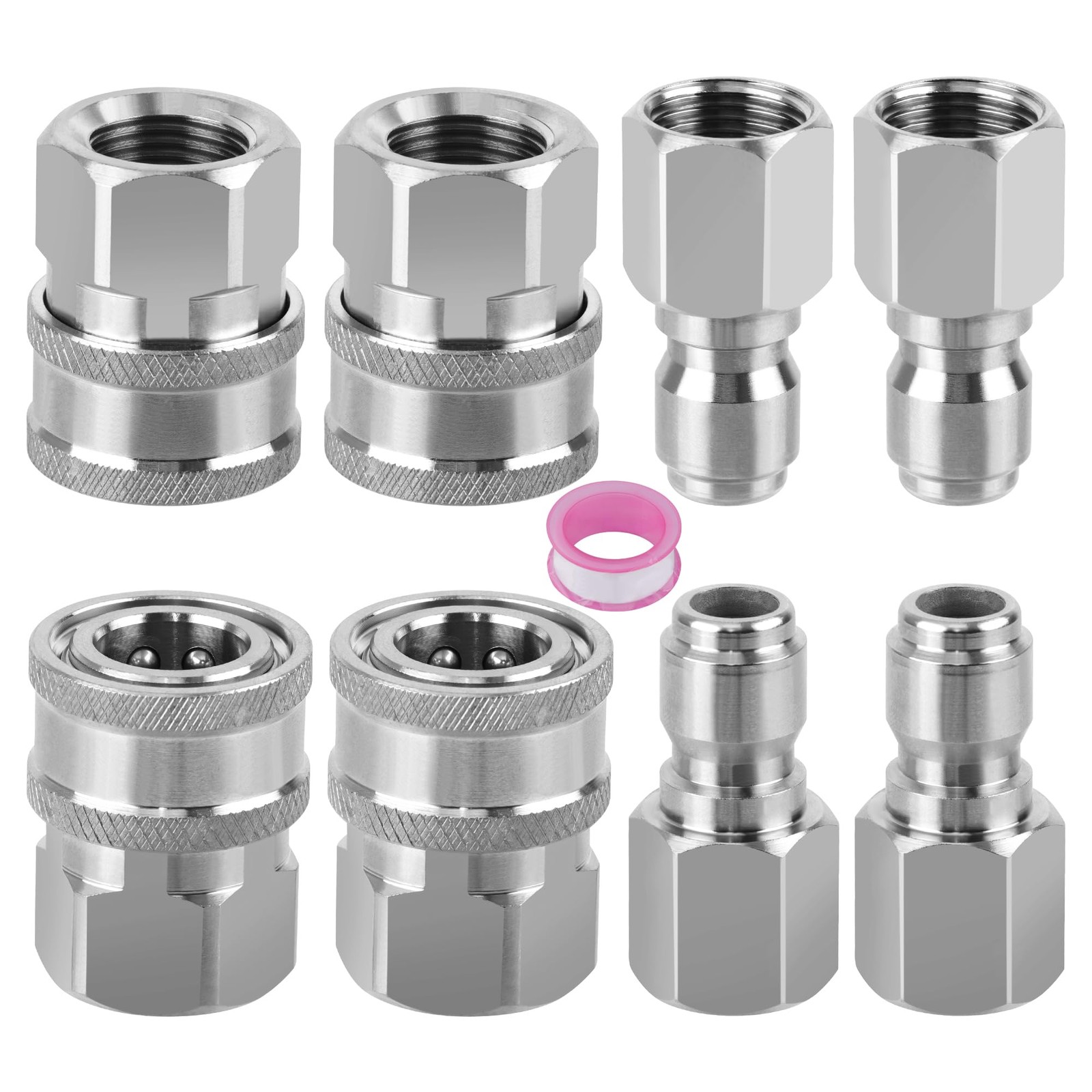 8 PCS Pressure Washer Quick Connect 3/8 Inch,Stainless Steel 3/8″ NPT Female …