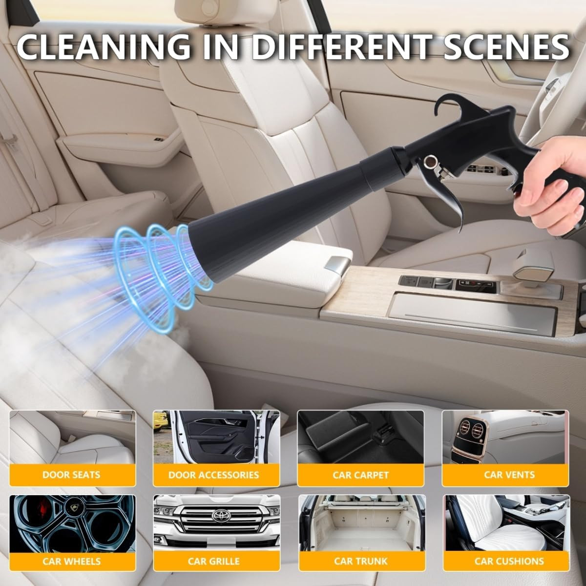 Tornado Detailing Car Cleaning Gun with Metal Nozzle | Interior Drying Air Gun |