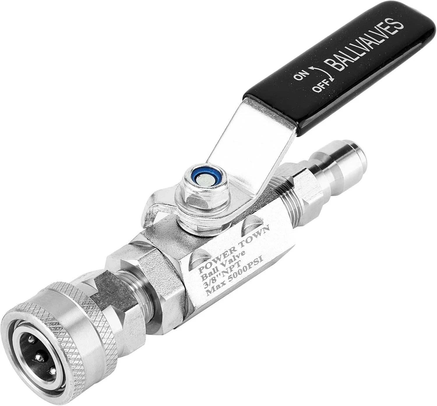 Ball Valve Pressure Washer, 3/8 Inch Quick Connect 5000 PSI, Shut Off Valve for