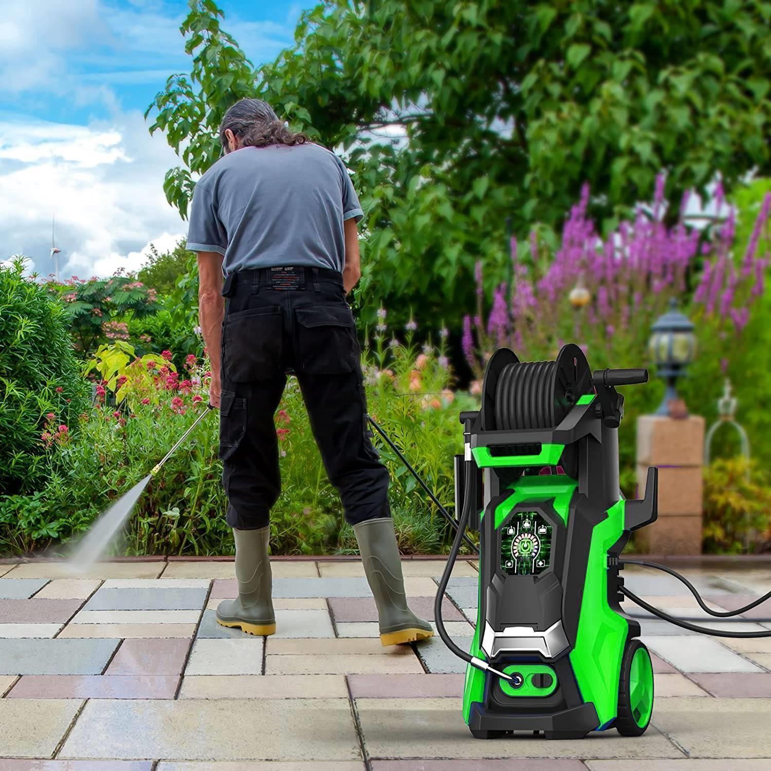 3800PSI Pressure Electric High Pressure Washer 1800W Motor Jet Sprayer 2.8GPM