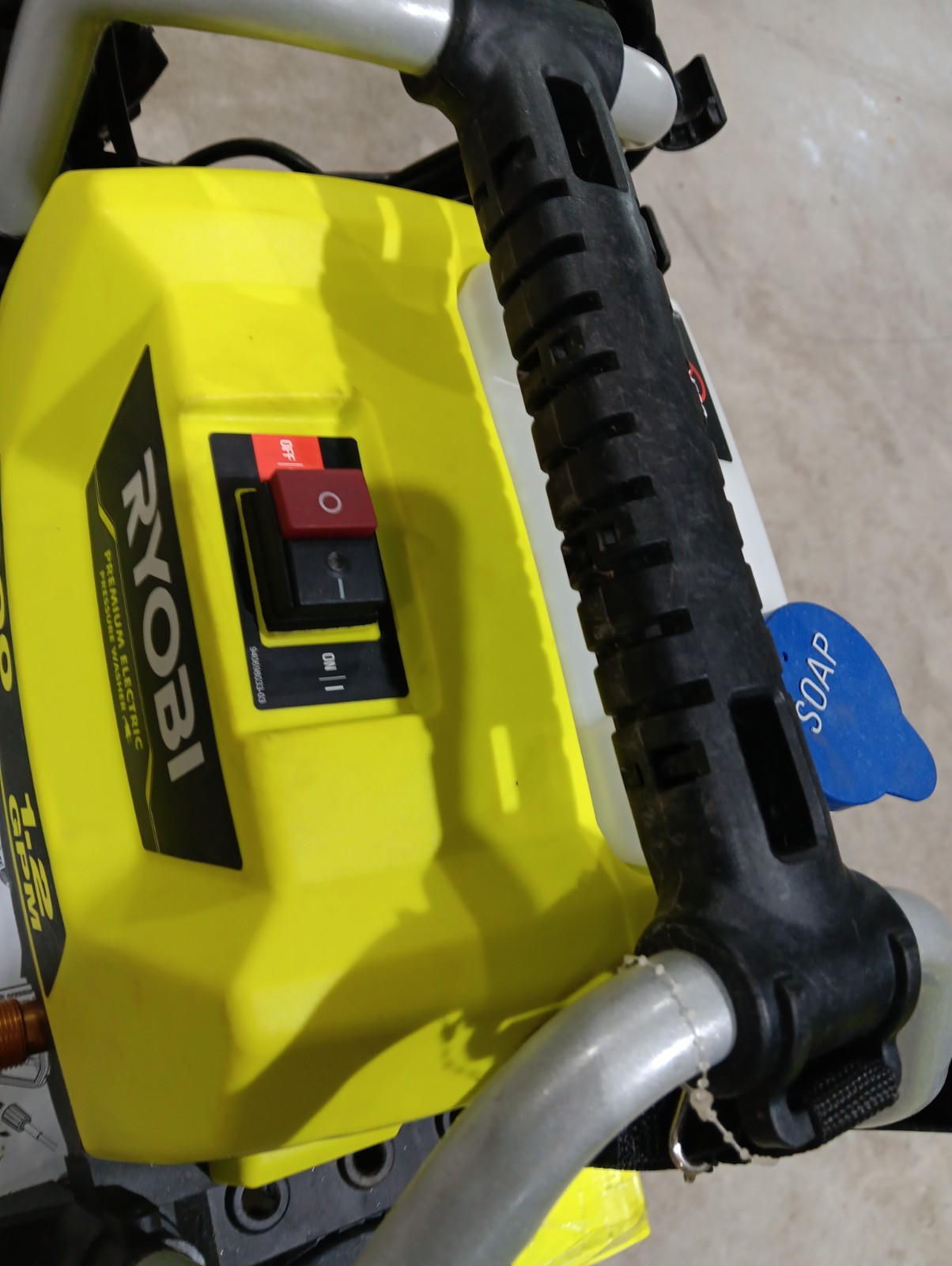 RYOBI 1900 PSI 1.2 GPM Cold Water Wheeled Corded Pressure Washer RY1419MT *READ*