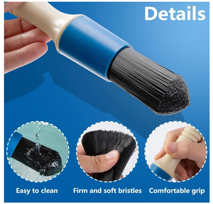 DECOHS Parts Washer Brush Set w/ 31″ Hose – 2 Pack Flow-Thru Cleaner
