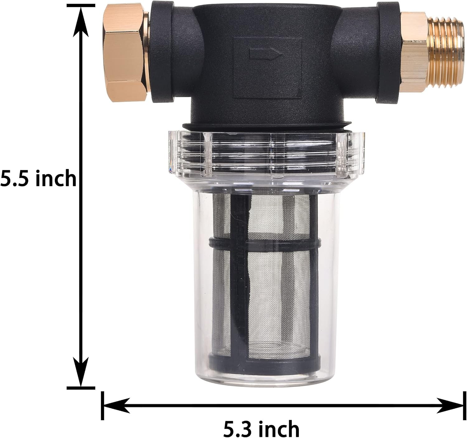 Garden Hose Filter Sediment Filter Attachment for Pressure Washer Inlet Water