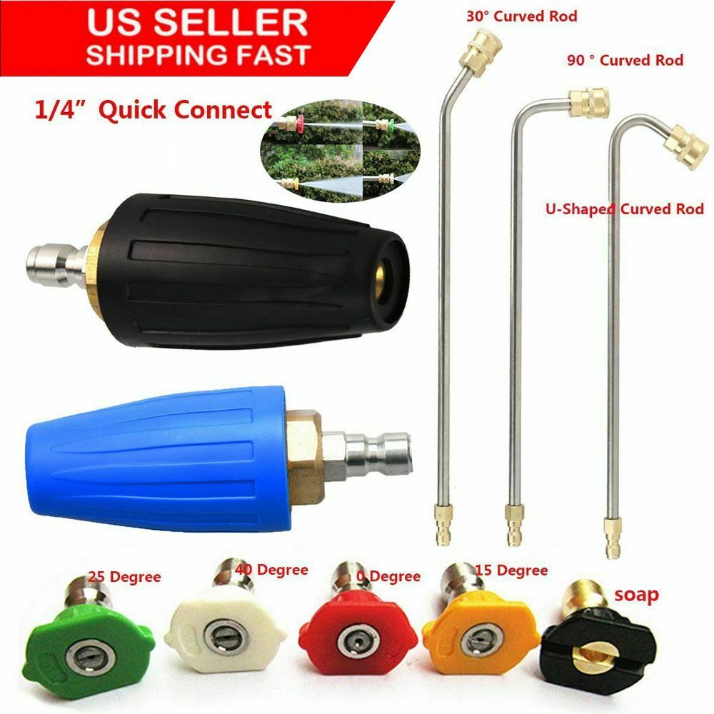 High Pressure Washer Extension Wand turbo nozzle 1/4″ Quick Connect Spray Nozzle