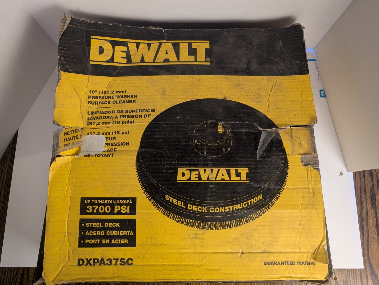 DEWALT DXPA37SC 18″ Surface Cleaner for Pressure Washer Steel Deck 3700 Psi
