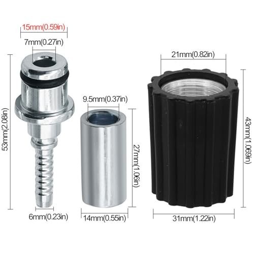 High Pressure Washer Hose Repair Kit M22-15 Hose Fitting Connector Ferrule Set