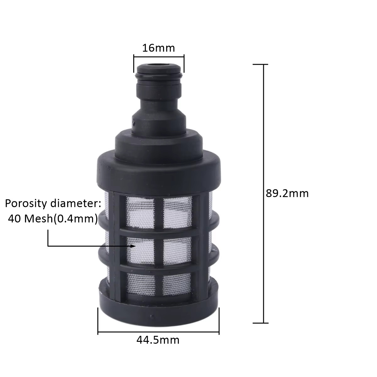 16Mm Hose Water Inlet Filter Garden Watering Filter Quick Couping Nipple Connect