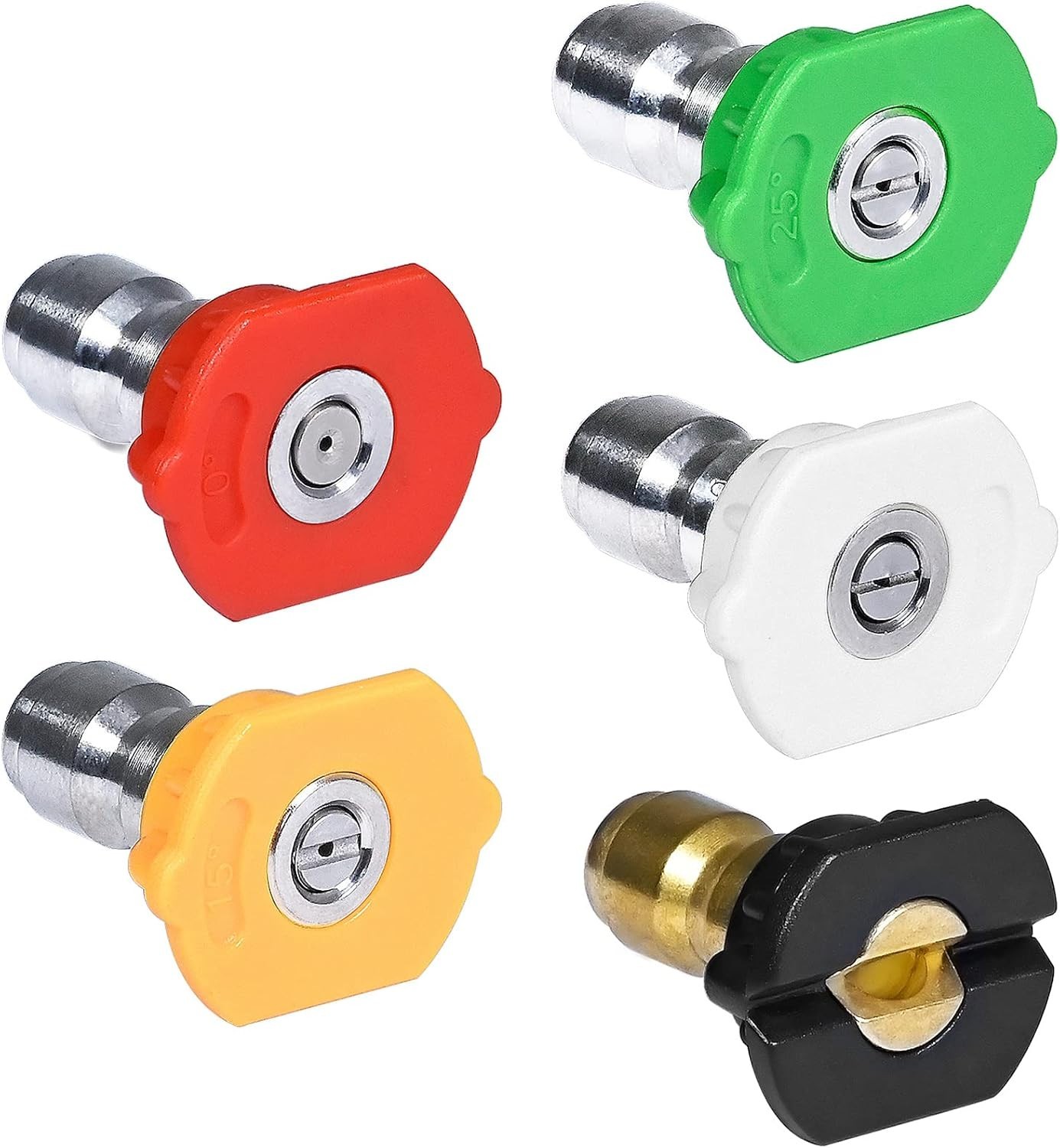 Pressure Washer Nozzle Tips, 4.5 Orifice, Design Up to 5000 PSI, Multiple Deg…