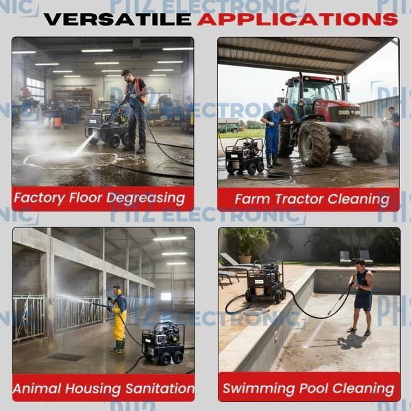 SM4000 Hot & Cold Water High Pressure Washer,Gasoline Powered, 4000 PSI, 4.0 GPM