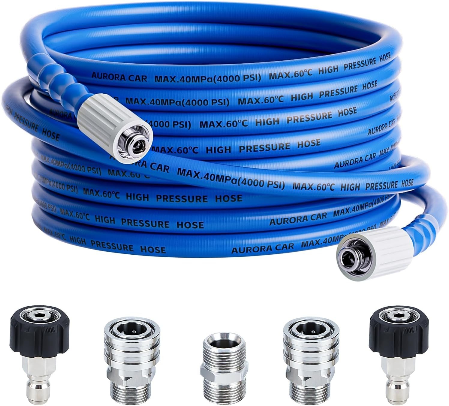 Versatile 25FT Power Washer Hose, Kink Resistant, Fits Most Brands, 4000 PSI