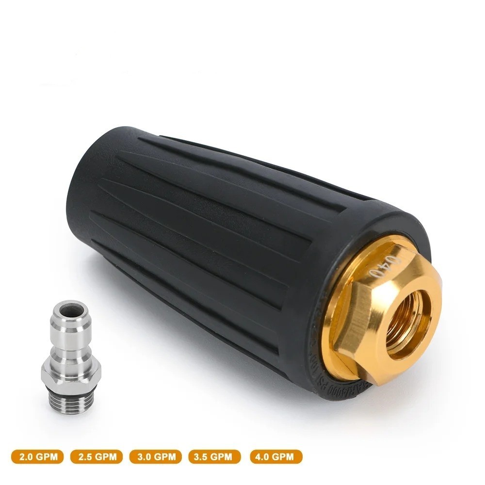 4.0GPM High Pressure Washer Rotating Turbo Nozzle Spray Tip 4000PSI 1/4″ Quick