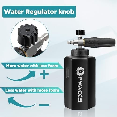 Pressure Washer Foam Gun Kit – Dual Connector, 4000 PSI, 1.5L Foam Cannon, Car W