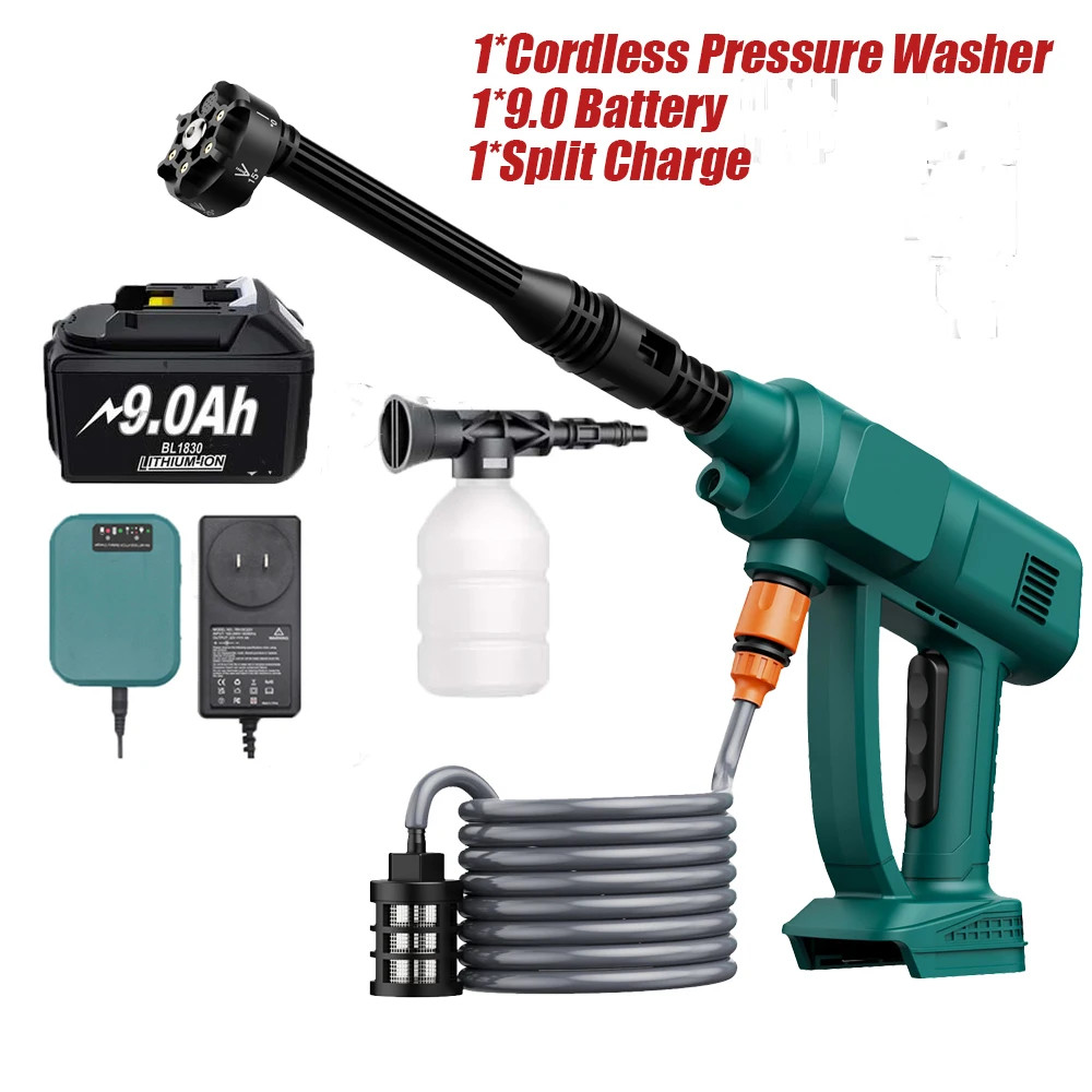 Cordless High Pressure Electric Washer for Makita 18V Battery 6 in 1 Spray Gun H