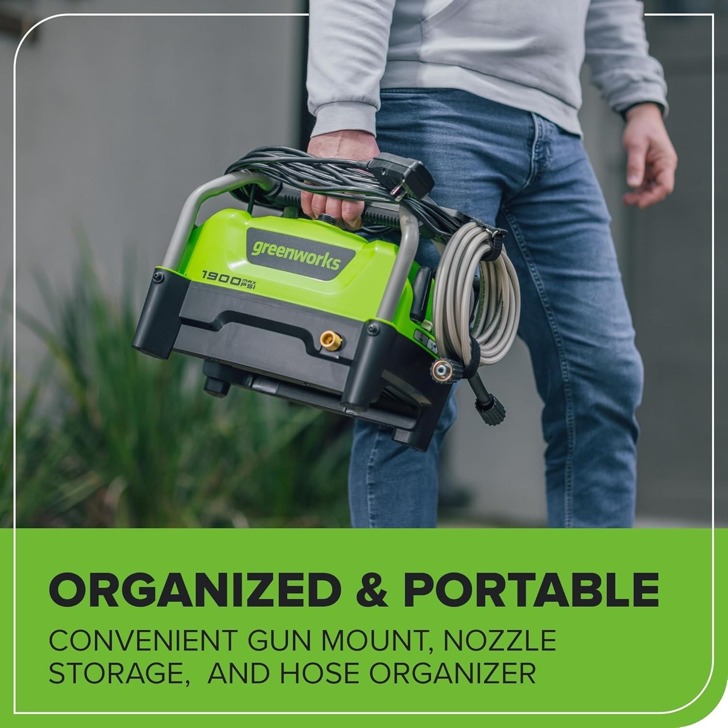 Compact 13Amp Portable Electric Pressure Washer with 20ft Hose – Versatile Use