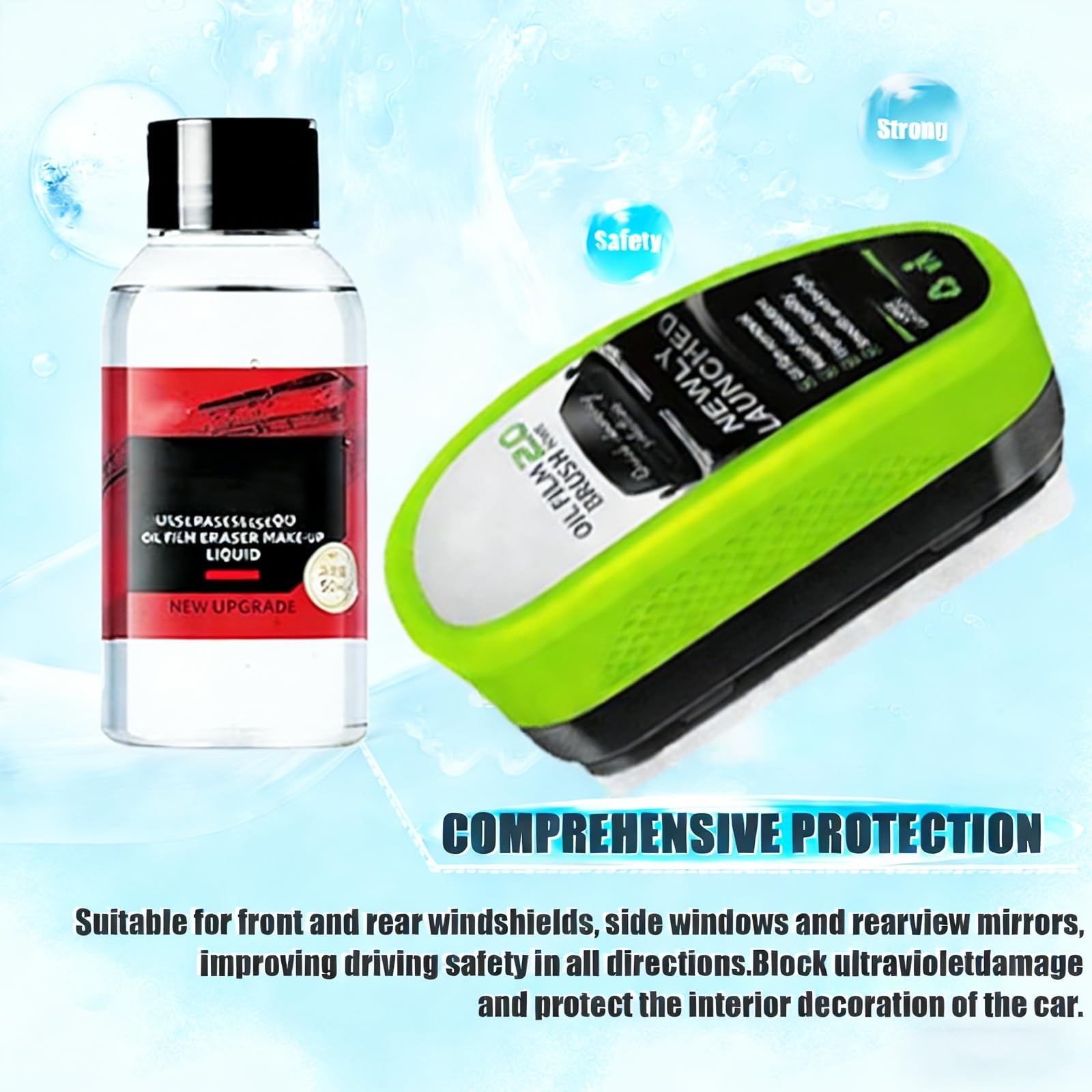 2 Set Clear Vision Windshield Cleaner,Clear 0.5 Fl Oz (Pack of 2), 2pcs