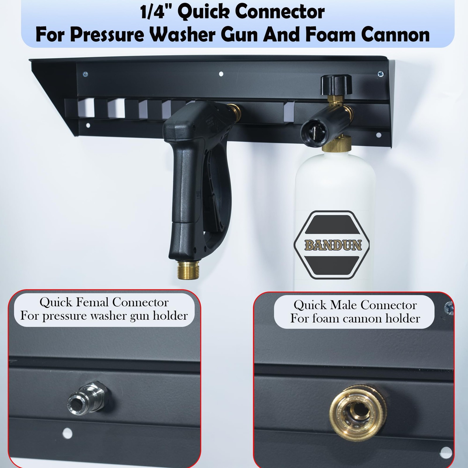 Pressure Washer Gun Holder with Shelf,Foam Cannon Holder for Pressure Washer …