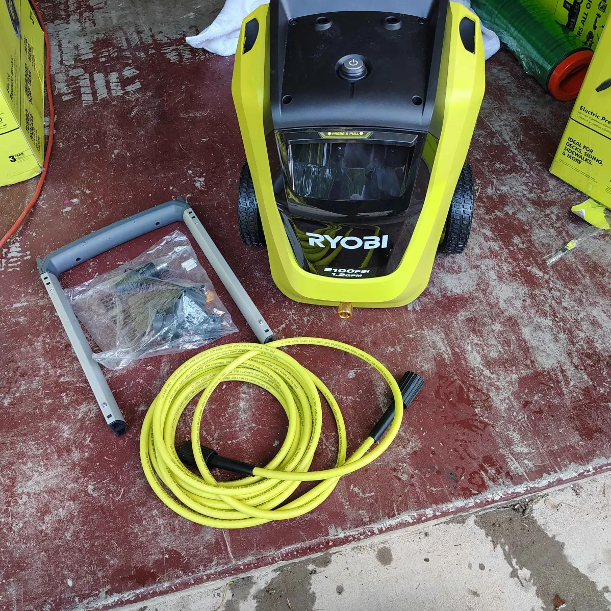 RYOBI 2100 PSI 1.2 GPM Cold Water Corded Pressure Washer RY142012 *MISSING WAND*