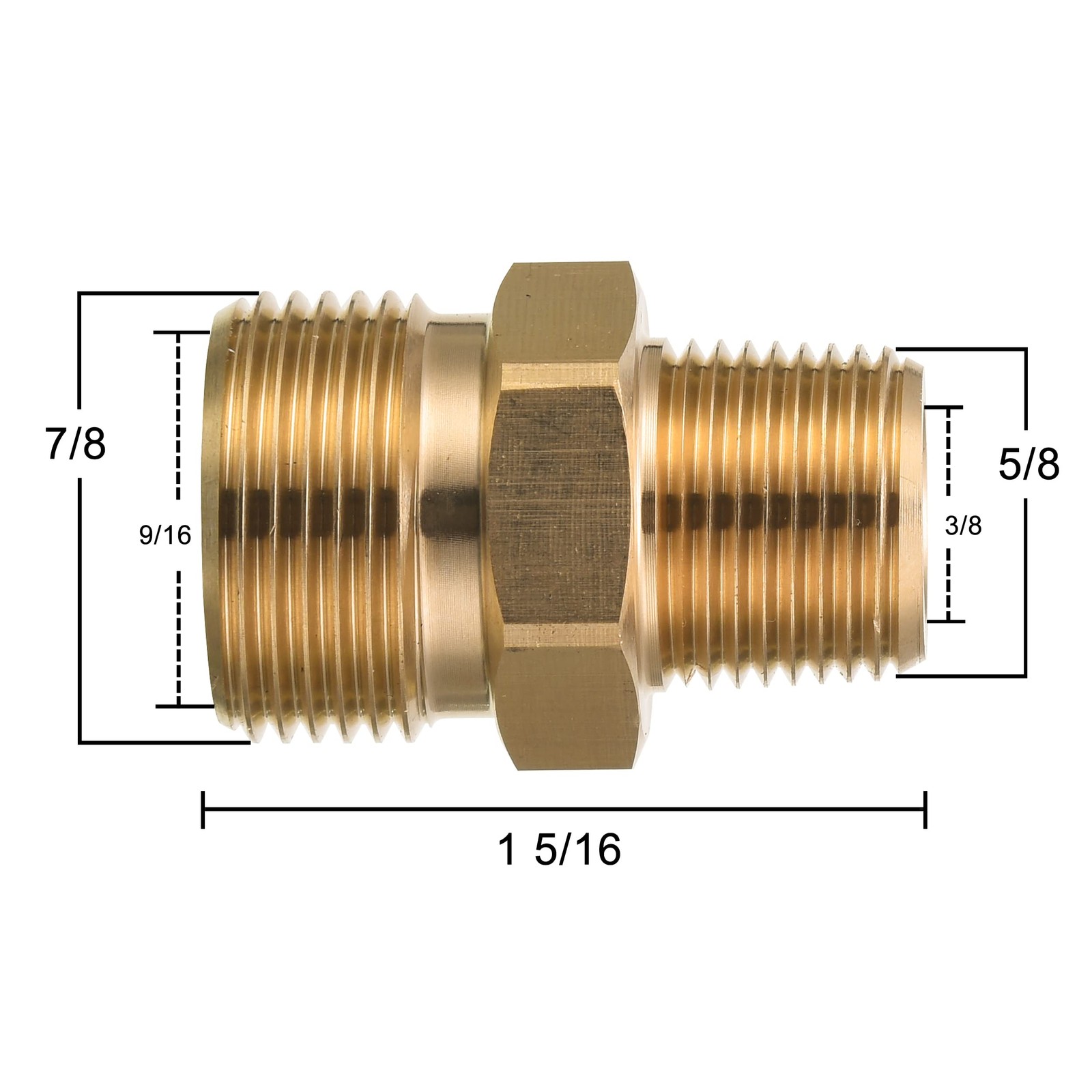 M MINGLE Pressure Washer Adapter, 3/8’’ NPT Male to M22 14mm Male, 4500 PSI